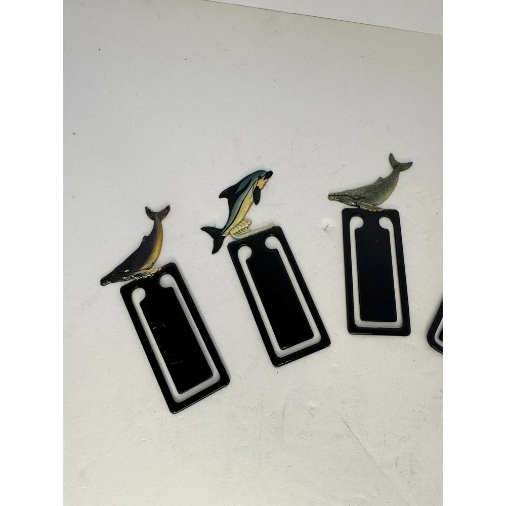 Lot of 5 Vintage Lacquer Painted‎ Fish Clips